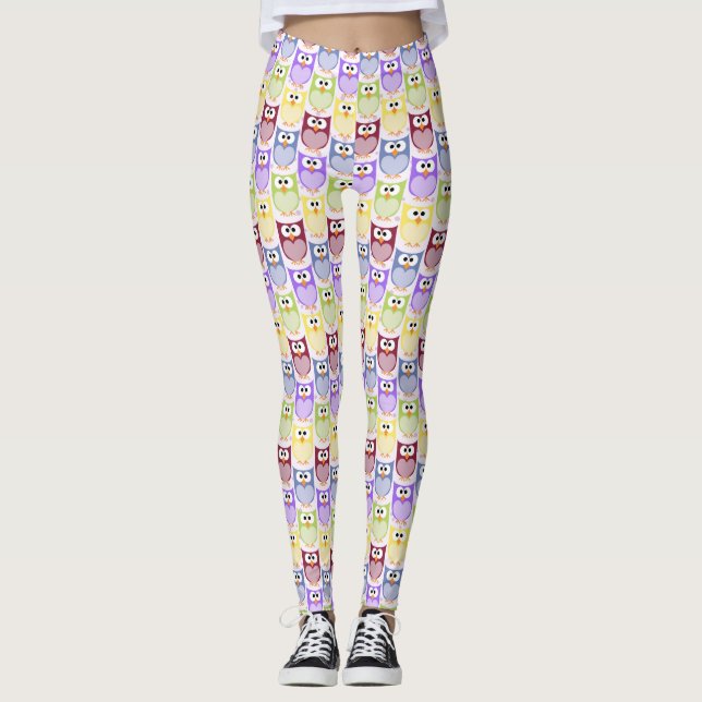 Leggings Lechuzas, Patrón de búho, Lechuzas para bebés, Lec (Anverso)