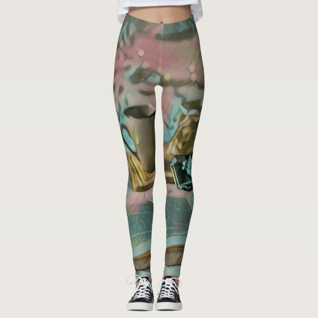 Leggings Leer libros, beber café (Anverso)