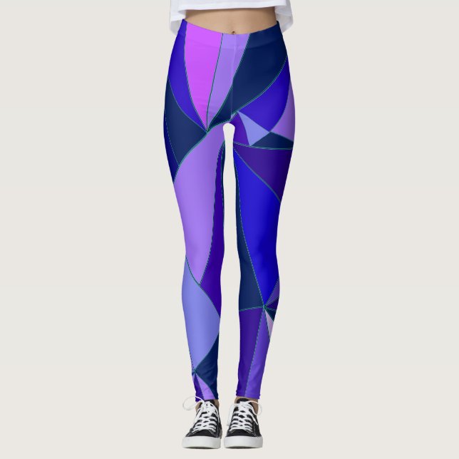 Leggings Legado De Aptitud Con Diseño Geométrico (Anverso)