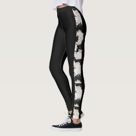 Leggings Legado floral de Dahlia negra