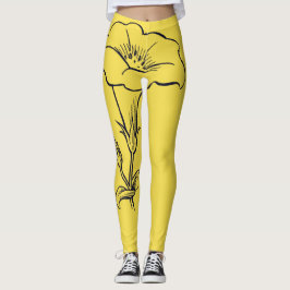 LEGGINGS LEGADOS AMARILLOS CON FLORES