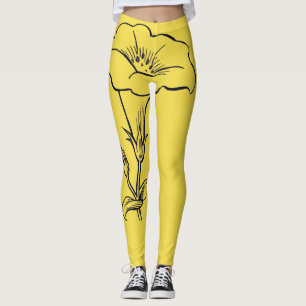 LEGGINGS LEGADOS AMARILLOS CON FLORES