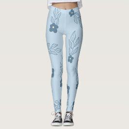 LEGGINGS LEGADOS DE FLORES AZULES