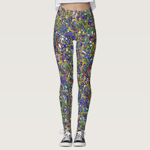 LEGGINGS LEGADOS DE LÍNEAS MULTICOLORADAS
