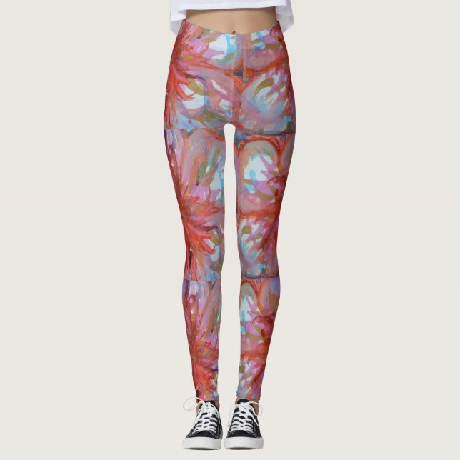 LEGGINGS LEGADOS FLORALES DE PAULA REILLY. (Anverso)