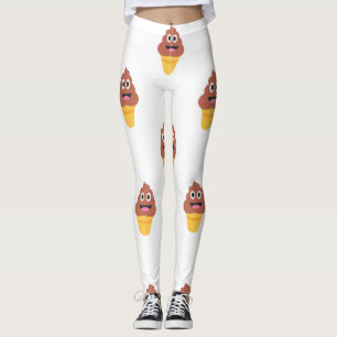 Leggings leggantas de emoji de caca de helado
