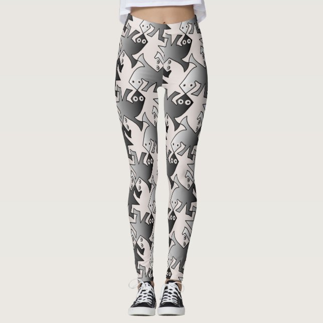 Leggings leggatas de teselación de ranas (Anverso)