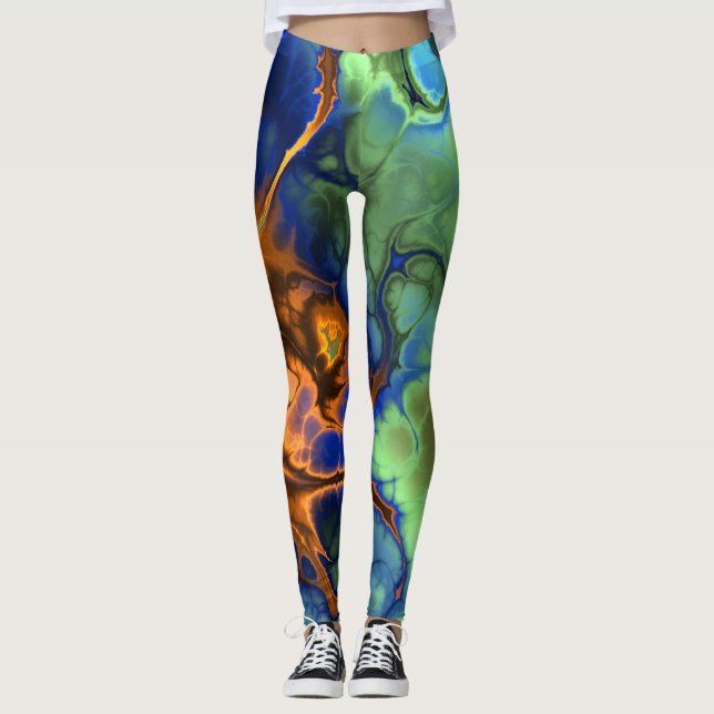 Leggings leggatas fractales espaciales (Anverso)