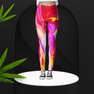 Leggings Leggencias amarillas rosadas Audaz Confort elegant