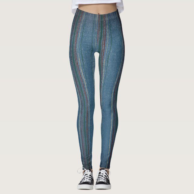 Leggings Leggencias AZULES IMPRESAS EN TIERRA (Anverso)