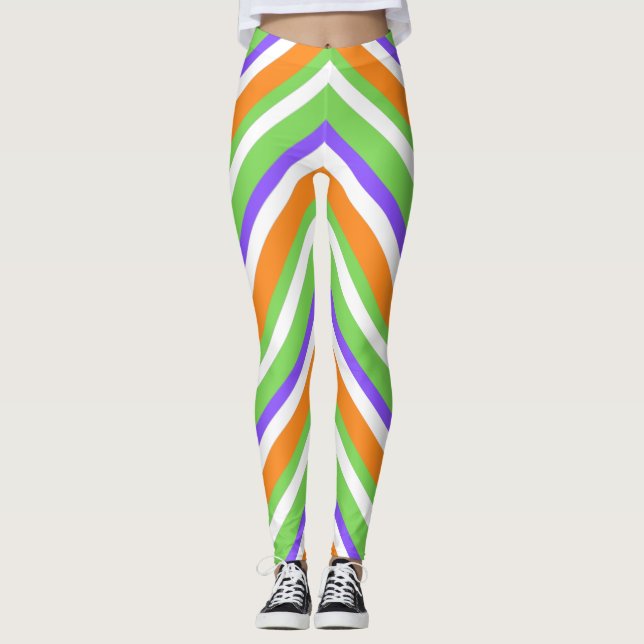 Leggings Leggencias blancas de nalga de Halloween (Anverso)