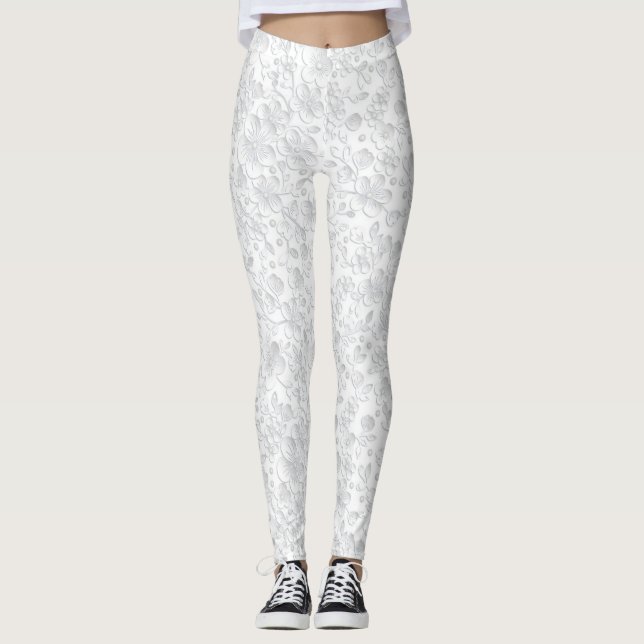 Leggings Leggencias blancas y de encaje (Anverso)