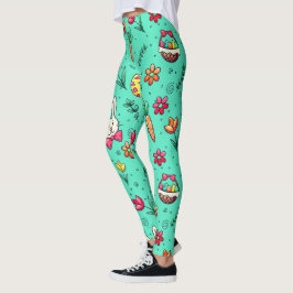 Leggings Leggencias blandas del patrón de Pascua Ciana