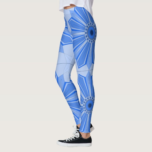 Leggings Leggencias con arte azul fresco (Izquierda)