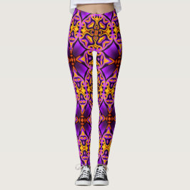 Leggings Leggencias con estampado amarillo morado