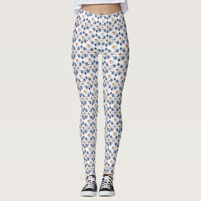 Leggings Leggencias con patrón floral claro (Anverso)