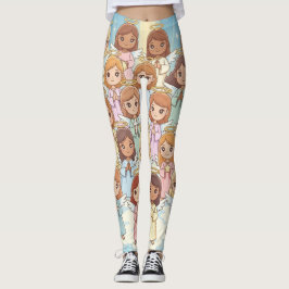Leggings Leggencias cristianas de pequeños Chicas ángeles