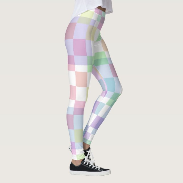 Leggings Leggencias cuadradas del comprobador Pastel (Derecha)