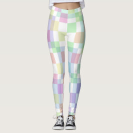 Leggings Leggencias cuadradas del comprobador Pastel