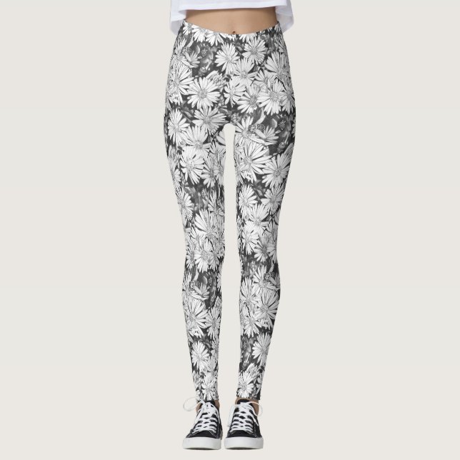 Leggings Leggencias de abeja de miel Flores Pants Stretchy  (Anverso)