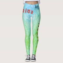 Leggings Leggencias de ajuste de nombres personalizados