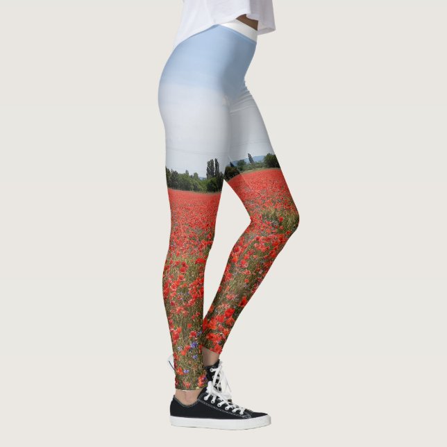 Leggings Leggencias de amapola para yoga y otros deportes (Derecha)