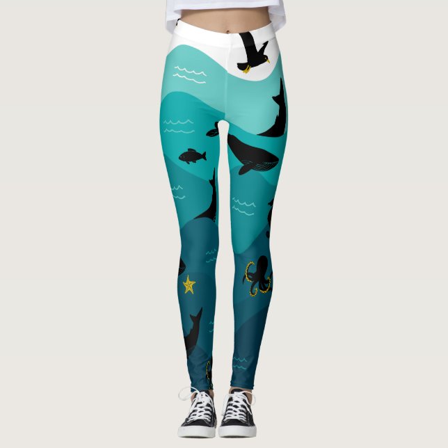 Leggings Leggencias de animales marinos (Anverso)