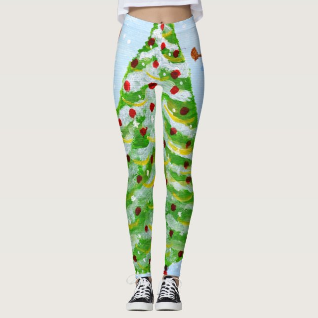 Leggings Leggencias de árbol de Navidad (Anverso)