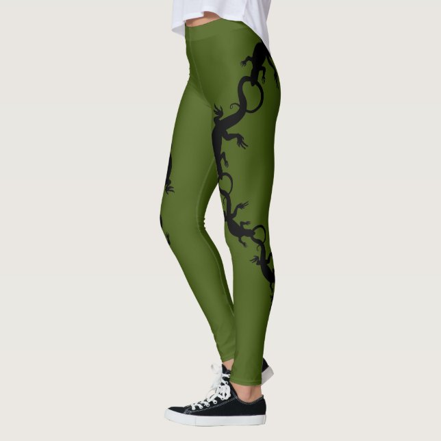 Leggings Leggencias de arte de vida silvestre reptiles (Izquierda)