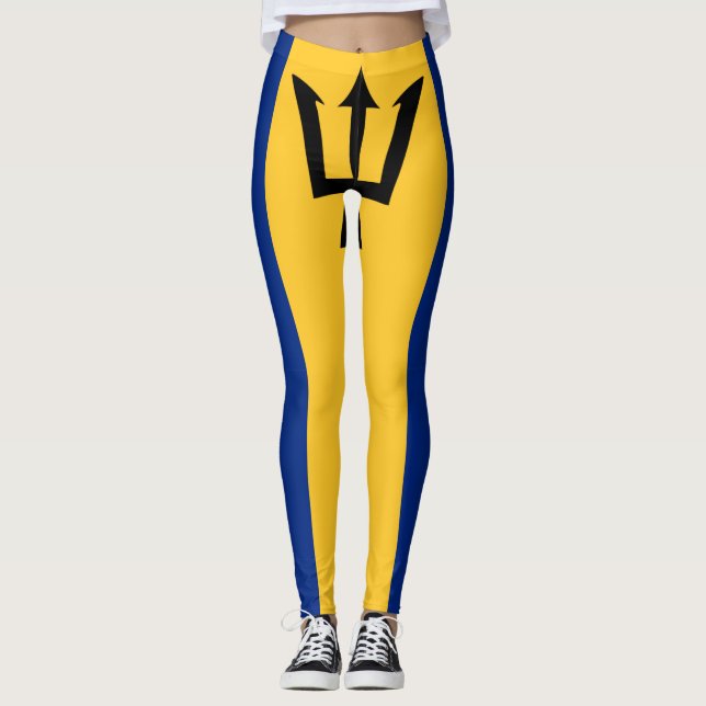 Leggings Leggencias de bandera de Barbados (Anverso)