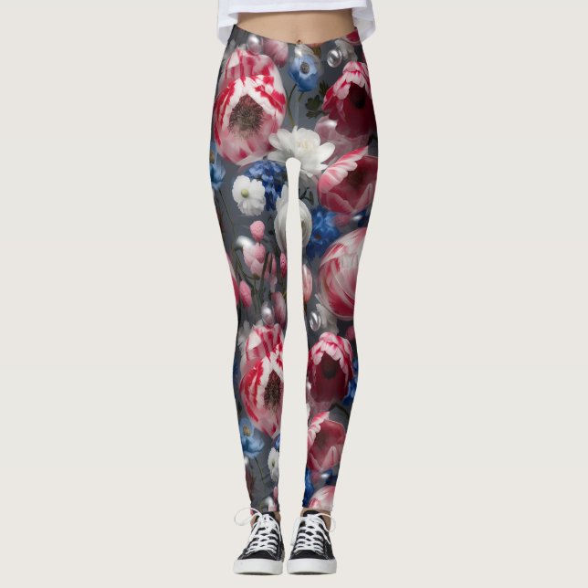 Leggings Leggencias de belleza florecientes en movimiento (Anverso)