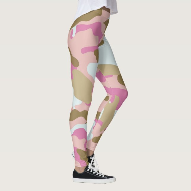 Leggings Leggencias De Camo Rosadas Y Khaki (Derecha)