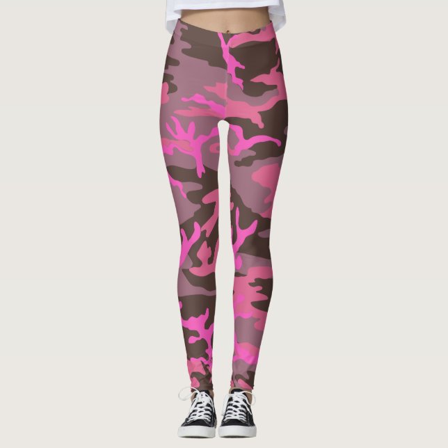Leggings Leggencias de camo rosado (Anverso)