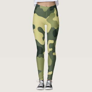 Leggings Leggencias de camo verde del ejército
