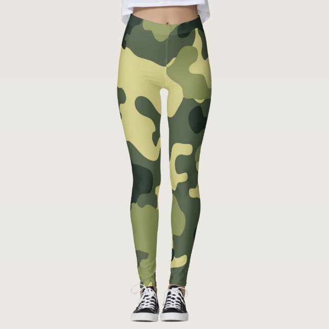 Leggings Leggencias de camo verde del ejército (Anverso)