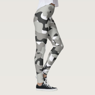Leggings Leggencias De Camuflaje Negro Y Gris