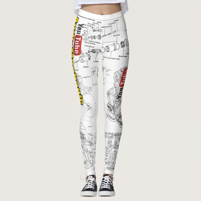 Leggings Leggencias de Chicas de herramientas - esquemático (Anverso)