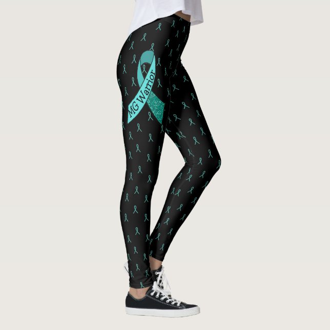 Leggings Leggencias de cintas Verde azuladas y negras MG (Derecha)