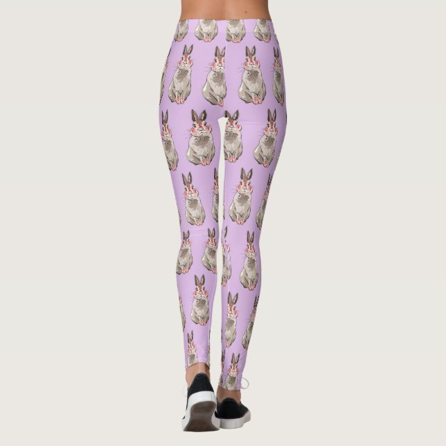Leggings Leggencias de conejo conejo de pascua (Reverso)