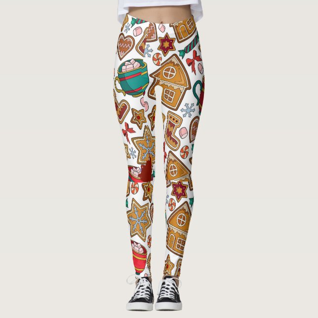 Leggings Leggencias de cookies de vacaciones (Anverso)
