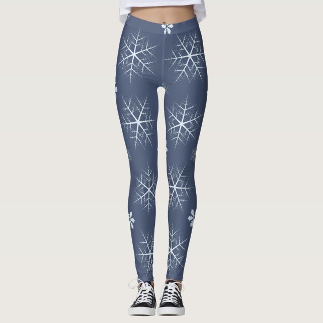 Leggings leggencias de copos de nieve de invierno (Anverso)