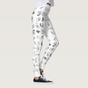 Leggings Leggencias de dibujo de líneas de Taylor Eras