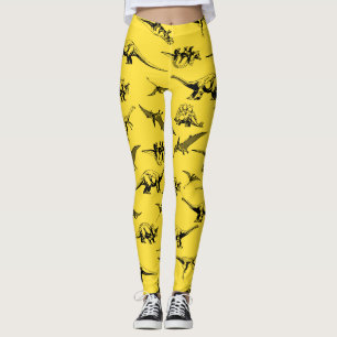 Leggings Leggencias de dinosaurios amarillos
