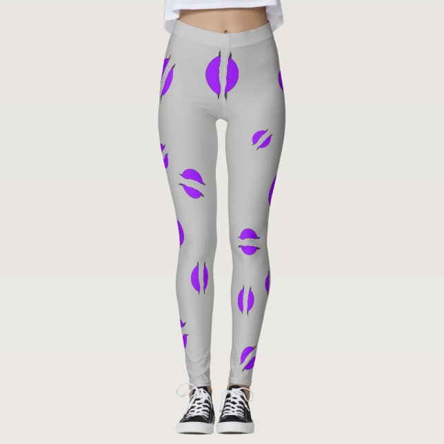Leggings Leggencias de disco púrpura (Anverso)