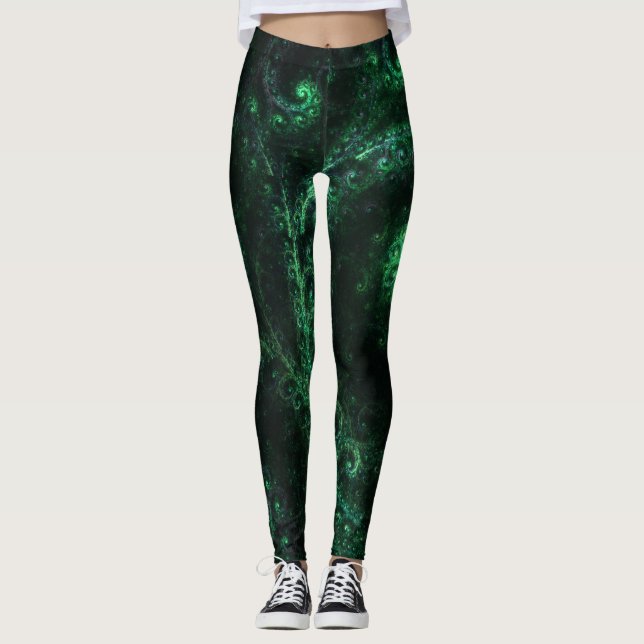 Leggings Leggencias de diseño de arte fractal OldOnes (Anverso)