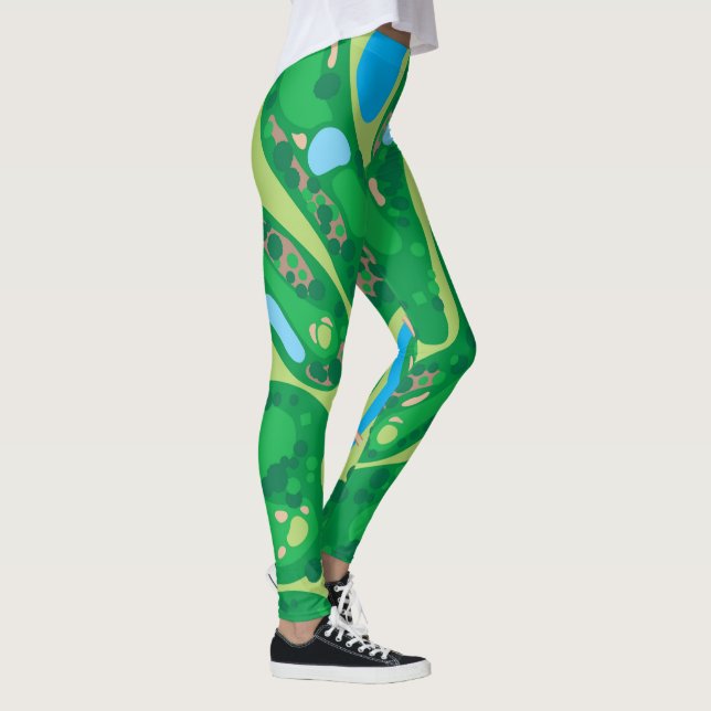 Leggings Leggencias de ejercicios de diseño de campos de go (Derecha)