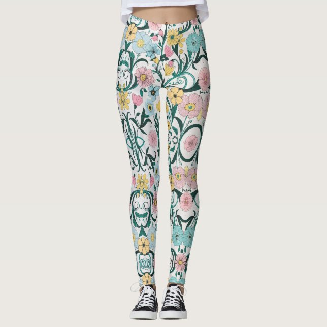 Leggings Leggencias de elegancia floral (Anverso)