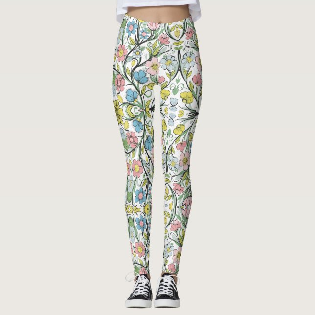 Leggings Leggencias de elegancia floral2 (Anverso)