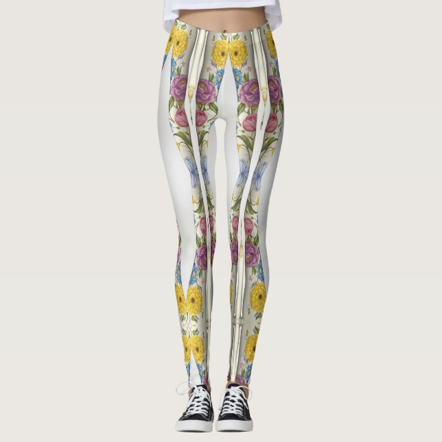 Leggings Leggencias de elegancia floral5 (Anverso)