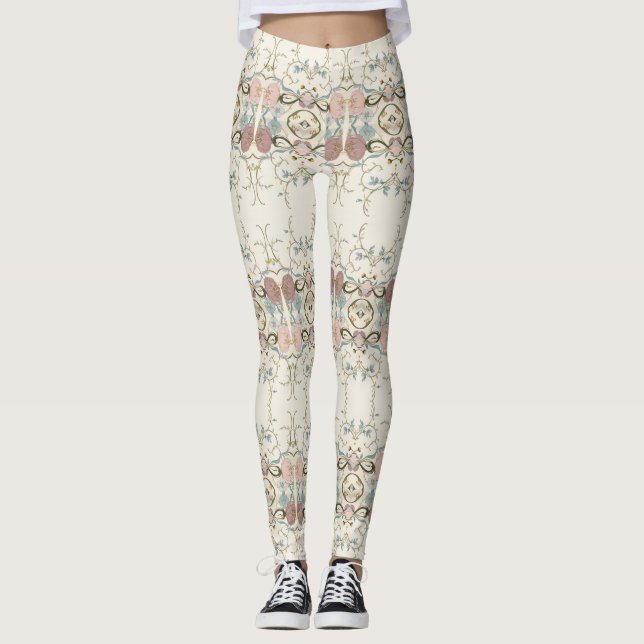 Leggings Leggencias de elegancia floral7 (Anverso)